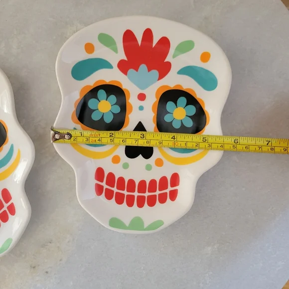 NEW-Two Dia de Muertos Plates - Picture 5 of 5